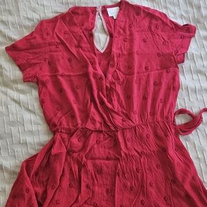 Anthropologie Pink romper barely used
